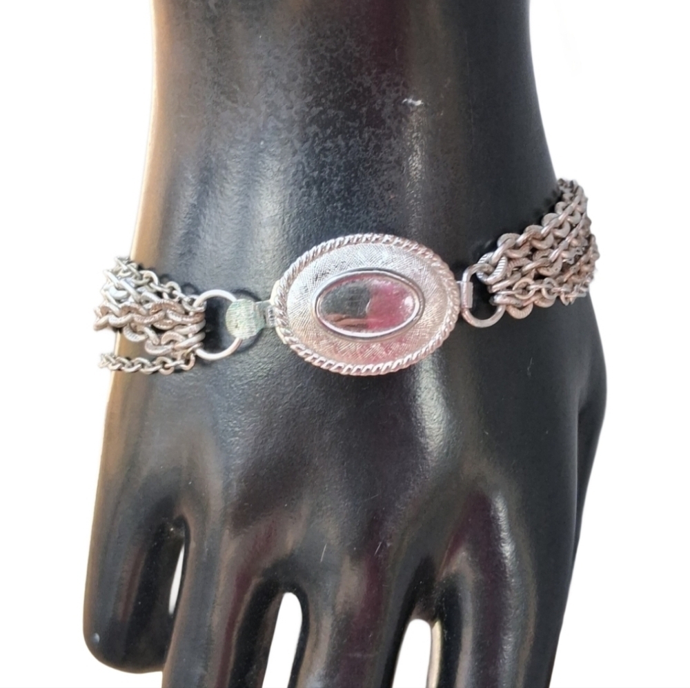 Vintage 1972 Avon "Convertible" Multi-Strand Silver Tone Bracelet